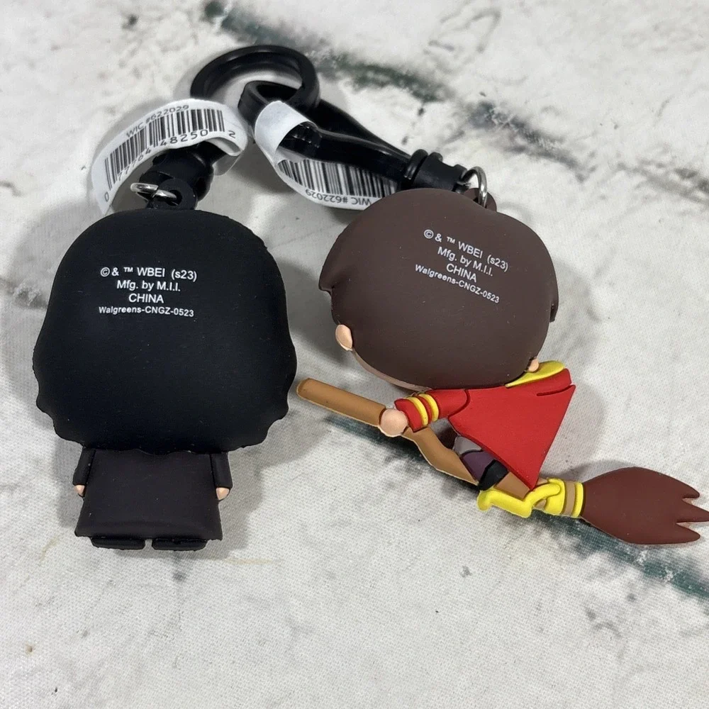 Harry Potter Snape Vinyl Keychain Figures Lot Of 2 Backpack Clips New